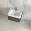 Meuble-lavabo mural avec lavabo flottant et tiroir en céramique blanche-115922441
