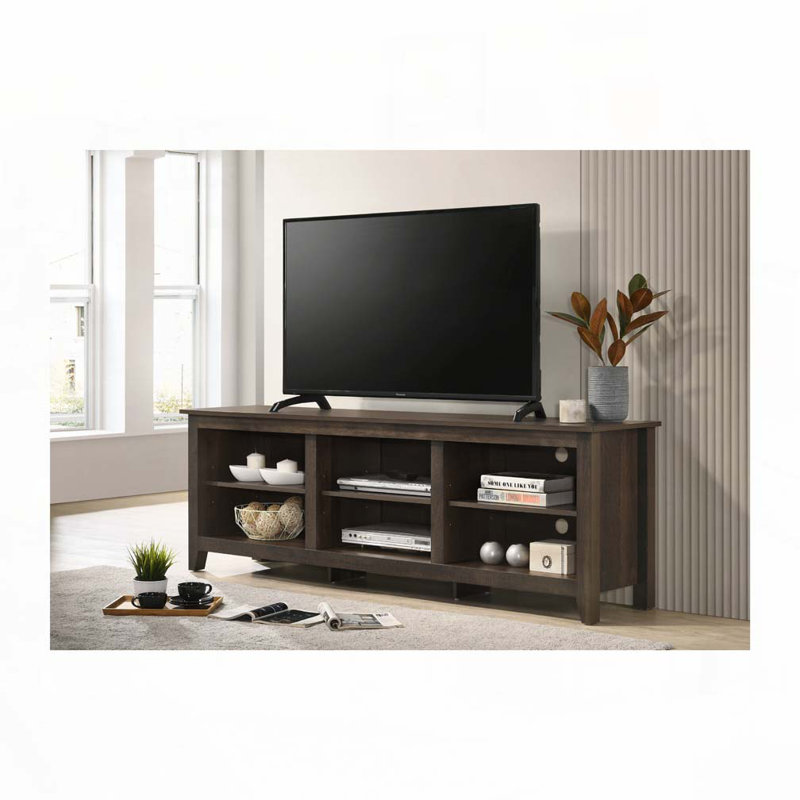 Alka Unfinished TV Stand for TVs up to 70", Brown, 23" H x 70" L x 15.5" W