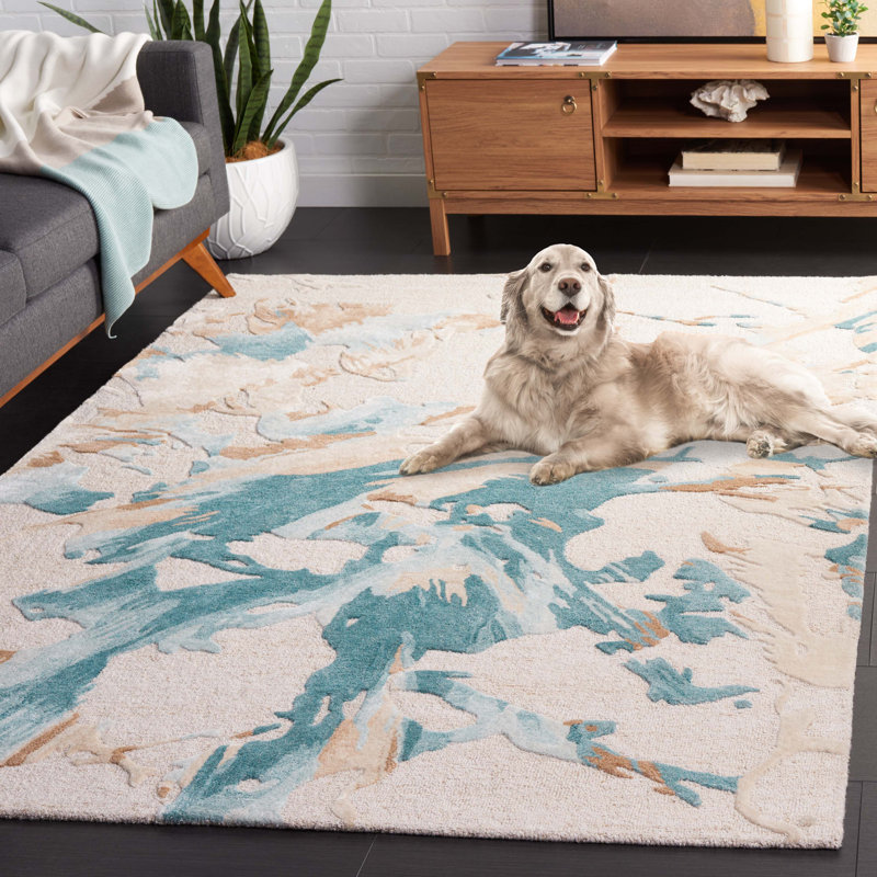 Fifth Avenue 501 Hand Tufted Performance Abstract Rug, Rectangle 5' x 8'
