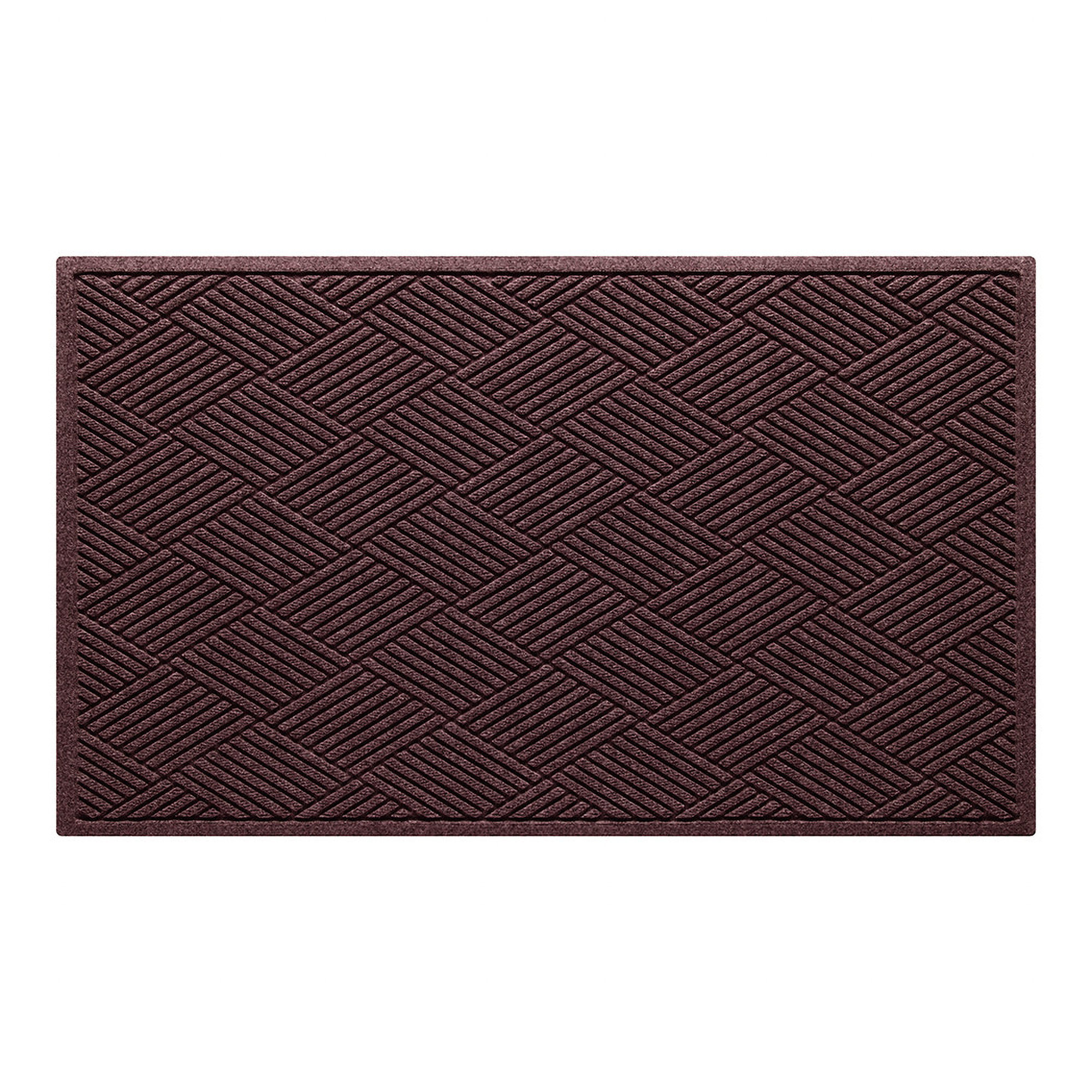 Waterhog Diamonds Indoor Outdoor Doormat, Rectangle 3' x 4', Bordeaux