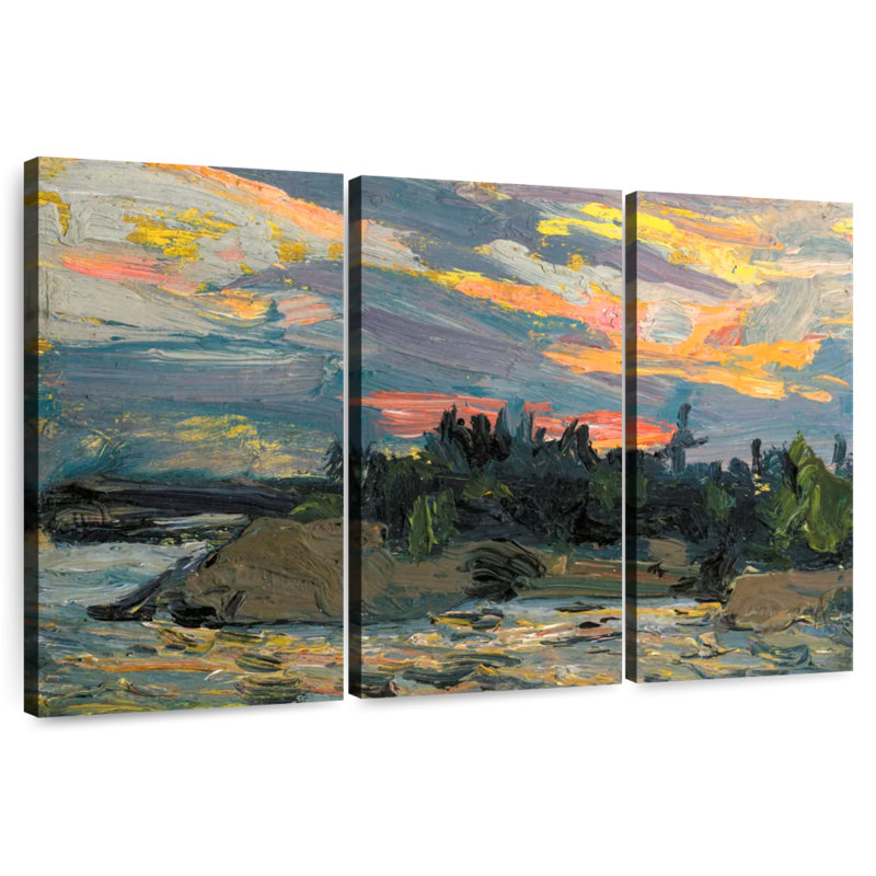 Avery Sunset Canoe Lake, H 32 po x l 50 po