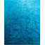 Tapis unique noué à la main Vibrance - bleu, 6 pi 1 po x 6 pi 4 po