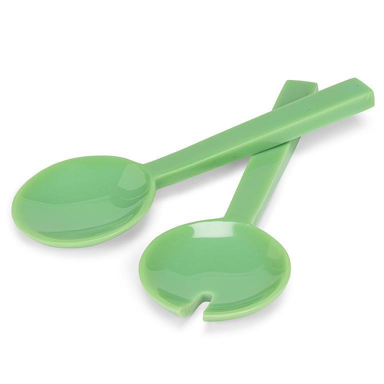 Oversize Jadite Salad Serving Utensils, Jadite