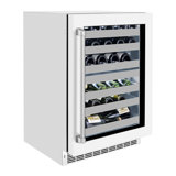 ZLINE 24" Touchstone Dual Zone Wine Cooler With Black Stainless Steel Glass Door