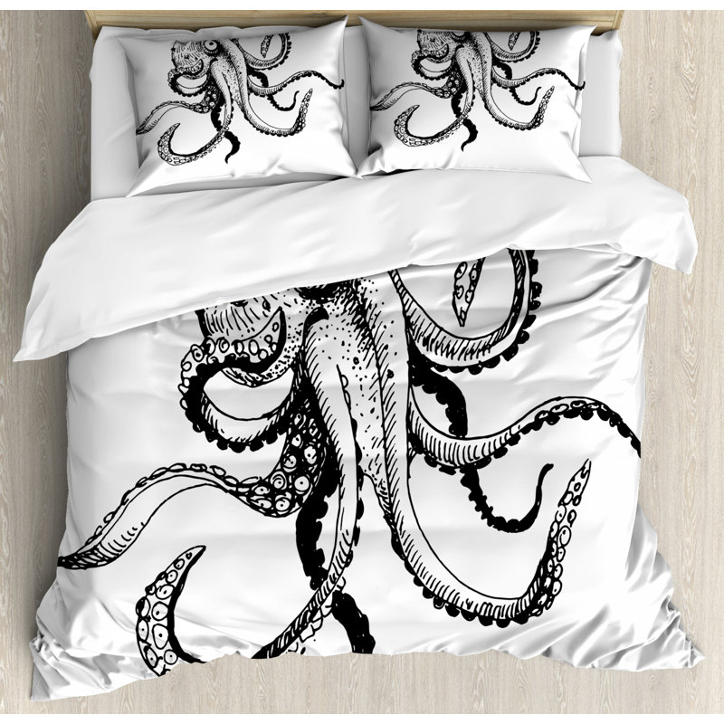 Coastal Duvet Cover, Queen Duvet Cover + 2 Standard Shams
