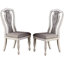 Ensemble de 2 chaises de salle à manger rembourrées capitonnées de conception unique