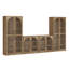 Ensemble de 4 meubles télé modulaires Jagger Series 1A2I, brun clair-694202319
