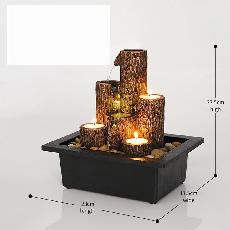 Fontaine d'intérieur pour table à 3 niveaux Lotus Leaf