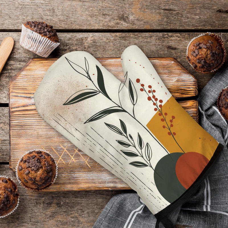 Simple Flora Oven Mitt Cotton Twill