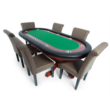 96 Light Series Poker Table with Racetrack Cup Holders Speed Cloth Folding  Leg