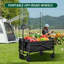 Folding Garden Wagon Cart Camping Trolley with Adjustable Handle 