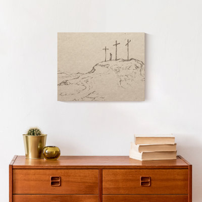 Crosses on Hill S Croquis 1 - Reproduction de dessin sur toile tendue