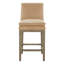 Tabouret de comptoir rembourré en cuir Bethea-115747923-115747921