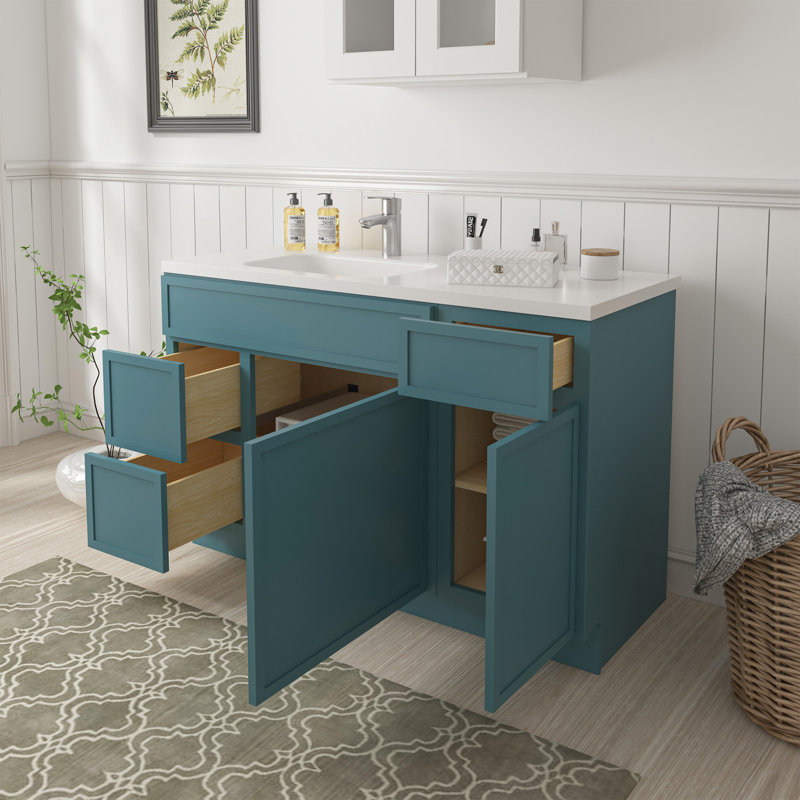 Base de meuble-lavabo simple 51 po seulement, Sarcelle