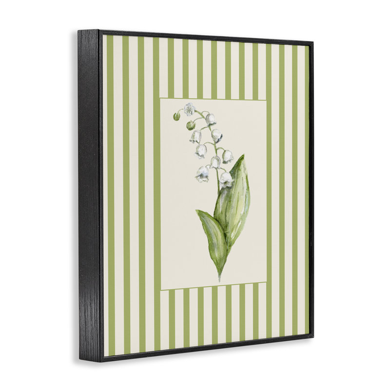 Giclée encadrée de lis de la vallée, design par Lisa Wehmeyer, Giclée encadrée noir minuit, H 30 po x l 24 po