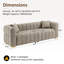 Ensemble de salon rembourré en boucle-500539287