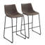 Tabouret de bar rembourré 28 po Iema-1985692939