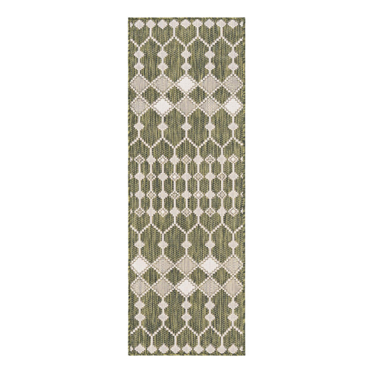 Green Traliccio Indoor/Outdoor Trellis Rug