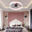 Ceiling Fans With Lights Dimmable LED Embedded Installation Of Thin Modern Ceiling Fans(Pink)-1240153486
