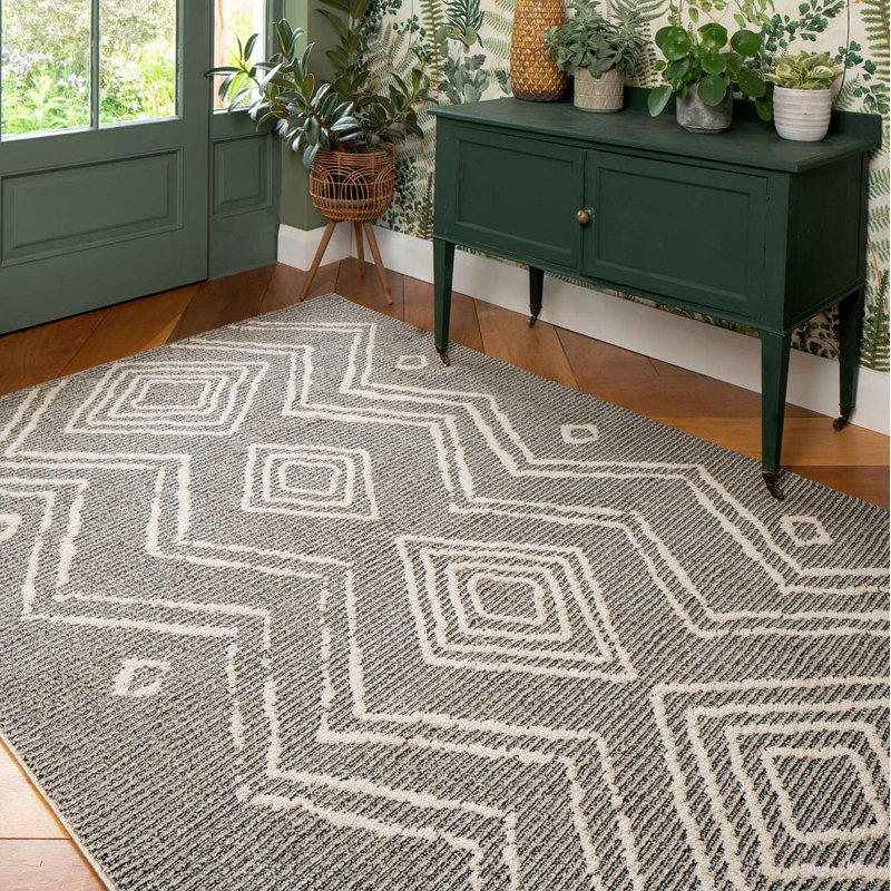Grattan Shaggy Grey Rug, Rectangle 200 x 290cm