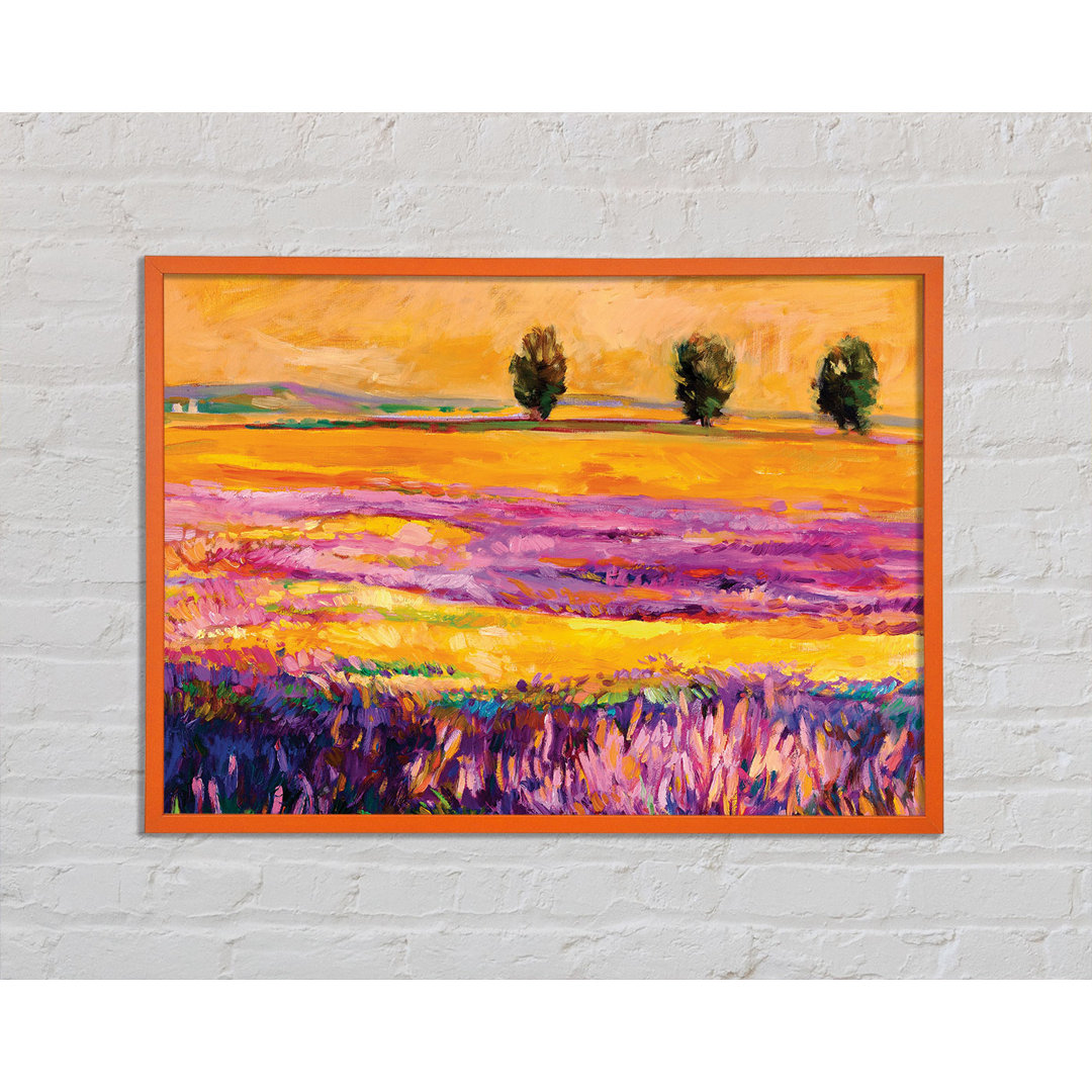 Pink Fields Of Gold - Einzelne Bilderrahmen Kunstdrucke