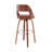 Leovanis Swivel Faux Leather Counter & Bar Stool with Wooden Legs and Metal Footrest-88686074-88686077-88783417