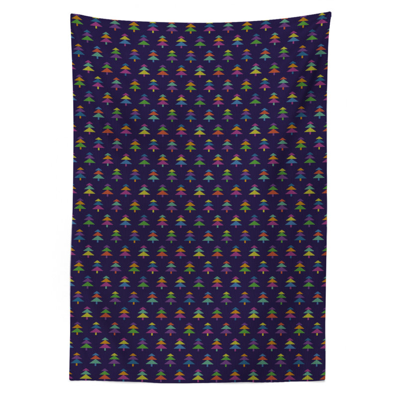 Geometric Christmas Tablecloth, 84" x 60"