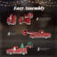 Lighted Santa Driving Car 2d Christmas Decoration