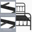 Metal Bed Frame with Vintage Headboard-408819813-435665681