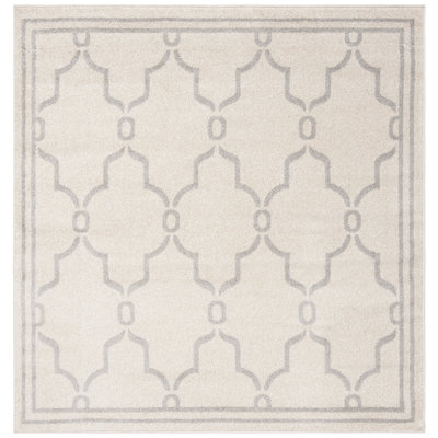 Tapis géométrique ivoire / gris clair Ammundsen