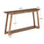 Console en bois massif de 63 pouces de long, canapé étroit à 2 niveaux pour le salon et le vestibule-805185557
