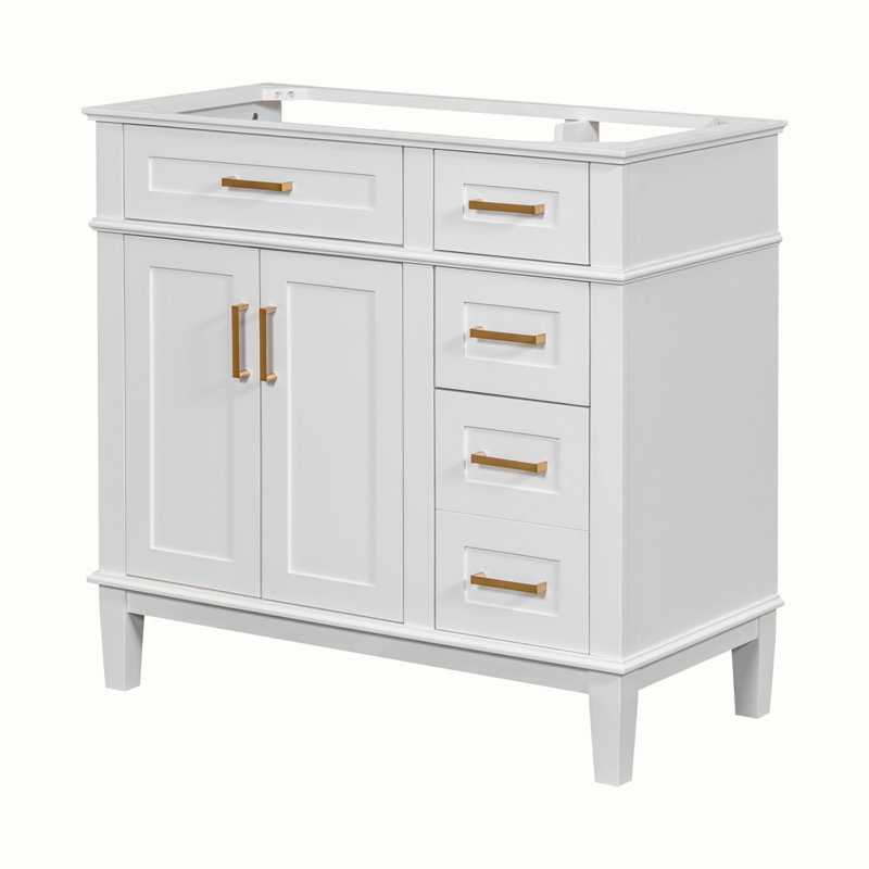 Meuble-lavabo moderne sans lavabo, Blanc
