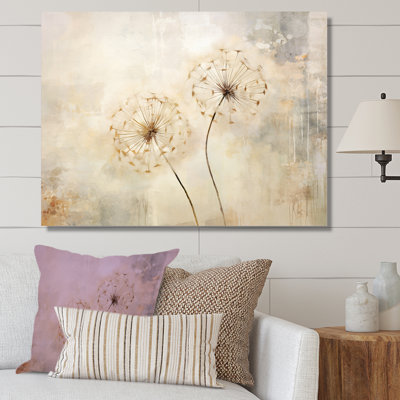 Dandelion Muted Tone - Dandelion Wall Art