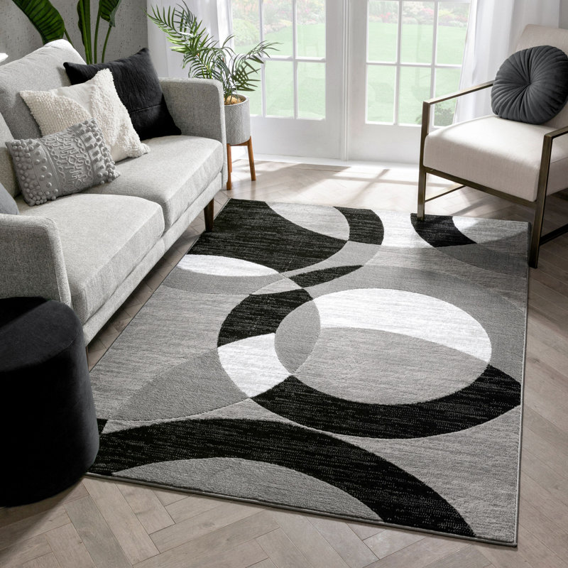 Geometric Synthetic Area Rug, Rectangle 150 x 215 cm