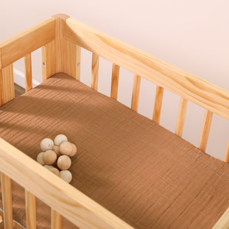Burnt Sienna Muslin All-Stages Bassinet Sheet