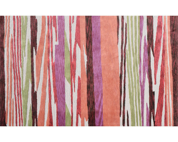 Striped Indoor Rug, Rectangle 5' x 7'6"