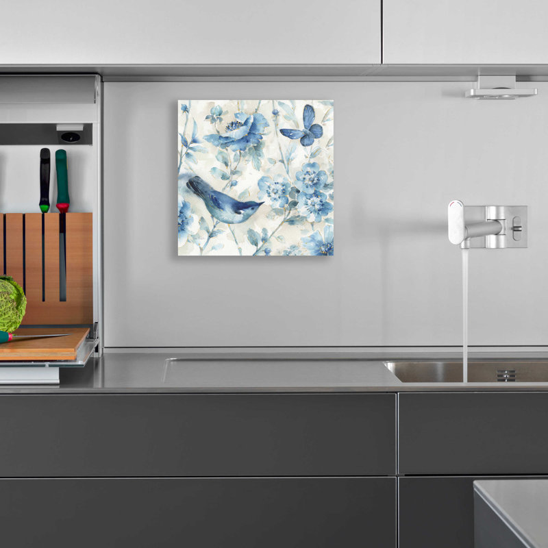 «Indigold XI v2» par Lisa Audit, art mural en verre acrylique, H 12 po x l 12 po x P 0,13 po