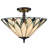 Stained Glass Semi Flush Ceiling Light-682609380
