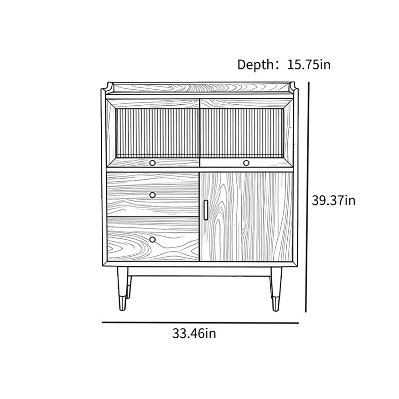 Armoire d'appoint légère et luxueuse