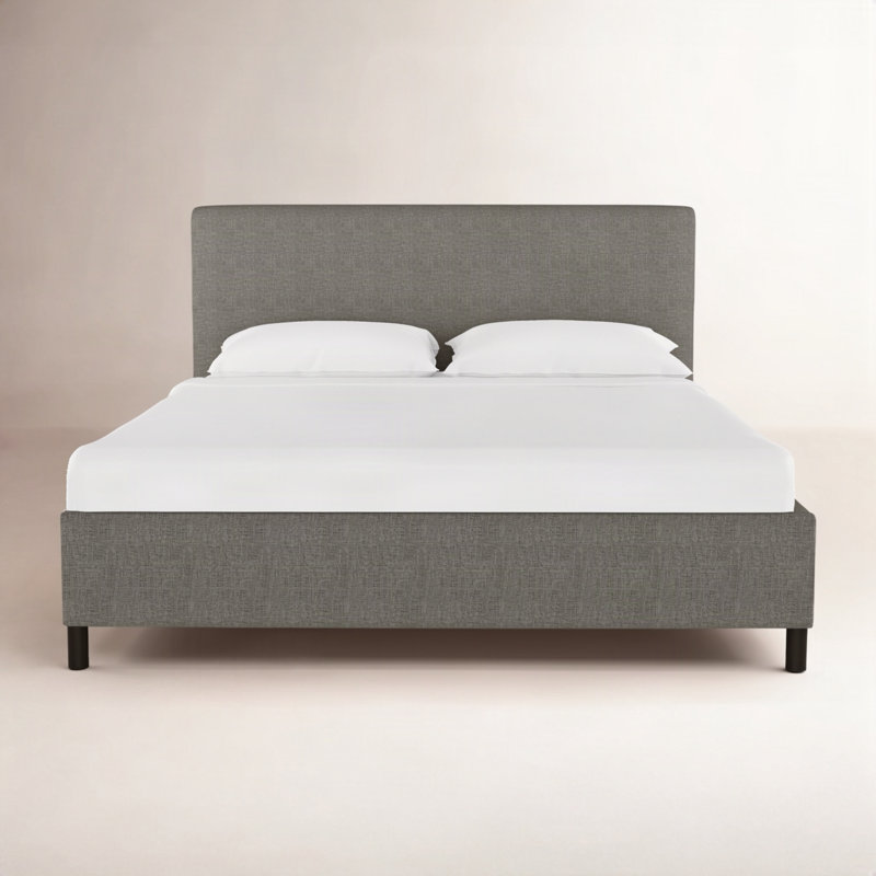 Eisley Upholstered Standard Bed, Queen, Zuma Charcoal Textured Linen