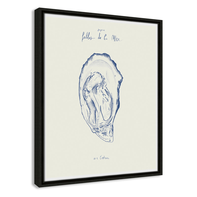 «Filles de la mer I» par Mora, H 21,5 po x l 17,5 po, Flottant espresso