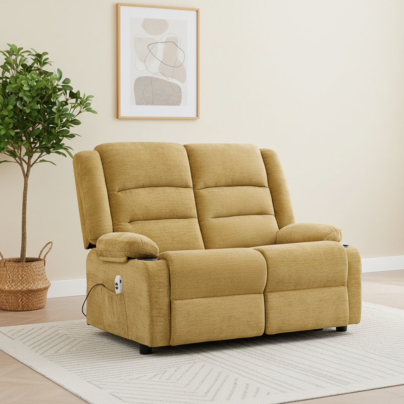 Fauteuil inclinable électrique 52 pouces, Chenille jaune