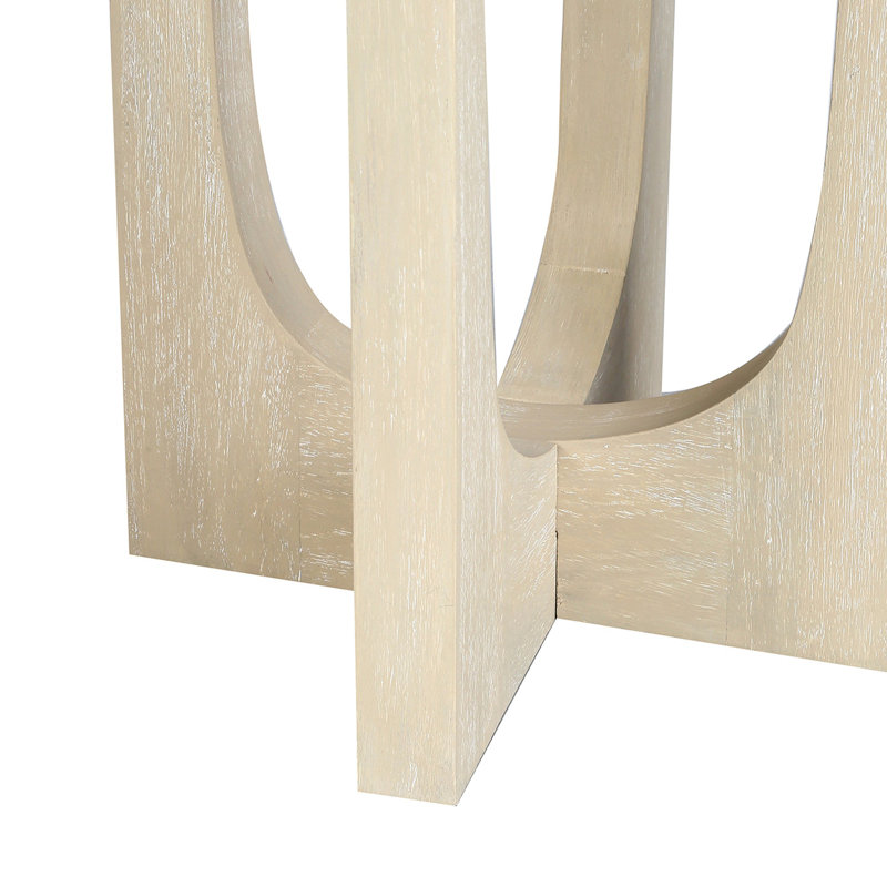 Beige Mango Wood Reverse Arch Side Table