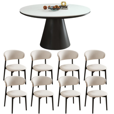 Modern simple round dining table sets