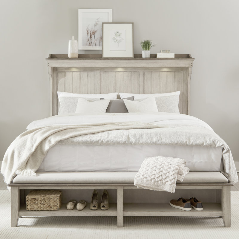 Cathleen Storage Bed, Dresser & Mirror, Nightstand Bedroom Set, King