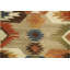 Tapis 100% laine tissé à la main à motif oriental tribal multicolore Southwestern