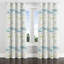 Rideaux Modern Window - rideau à œillets bleu Azurdee - 1 panneau-352201896-352201898