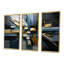 Ensemble de salon Awakening Blue Gold Explosion - Art géométrique mural-1691445078-1691445073