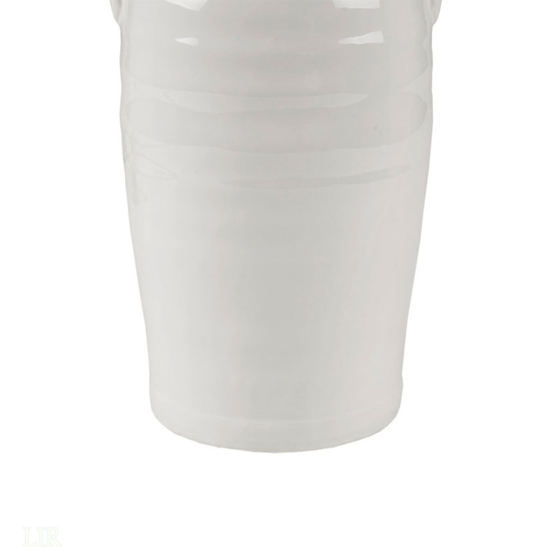 Lampe de table en céramique avec poignées, base en forme de vase en céramique, lampe de table