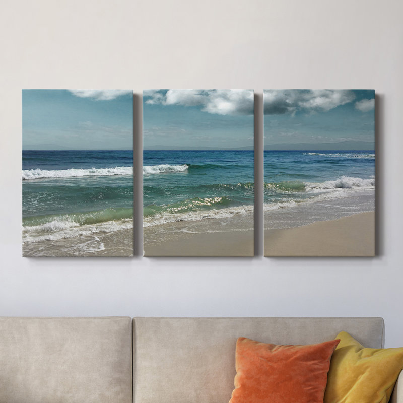 " Majestic Waves " 3 - Pieces, 36" H x 48" W x 1" D